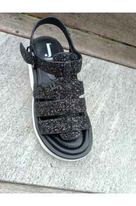 Sandalo Glitter nero jeannot